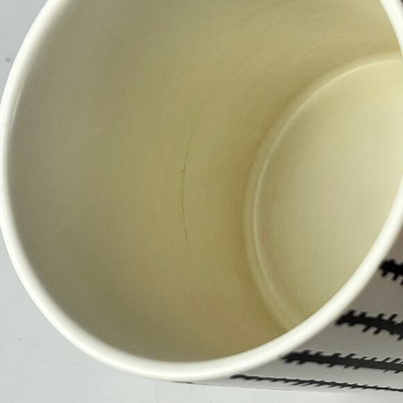 Stoneware Black White Coffee Mug BOO! Halloween Stitches Stripes Threshold 16oz - Picture 10 of 12